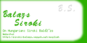 balazs siroki business card